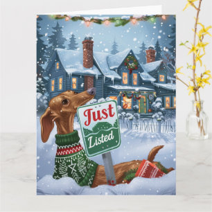Azawakh Dog Festive Realtor Christmas Card
