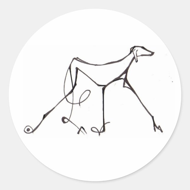 Azawakh Sticker by David Moore (Front)