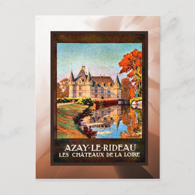 Azay les rideauu, Chateau de Loire Postcard (Front)