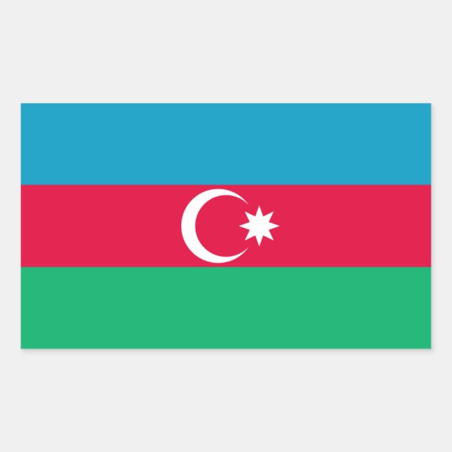 Azerbaijan/Azerbaijani Flag Sticker (Front)