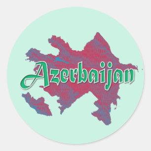 Azerbaijan Classic Round Sticker