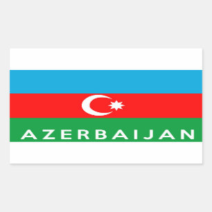 azerbaijan country flag symbol name text sticker