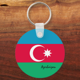 Azerbaijan Flag & Azerbaijan patriots / sports Keychain