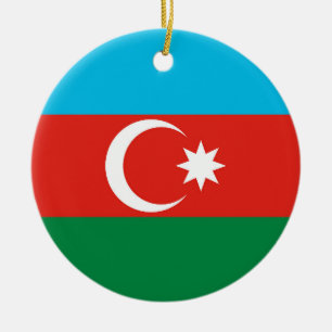 Azerbaijan flag ceramic ornament