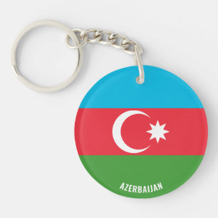 Azerbaijan Flag Charming Patriotic Keychain