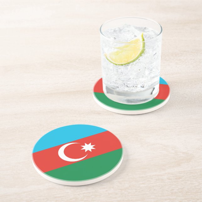 Azerbaijan flag coaster (Side)