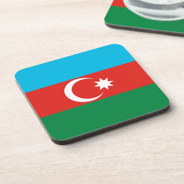 Azerbaijan flag coaster (Left Side)
