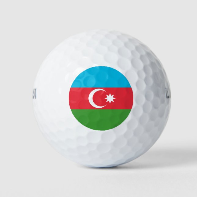 Azerbaijan Flag Golf Balls (Front)