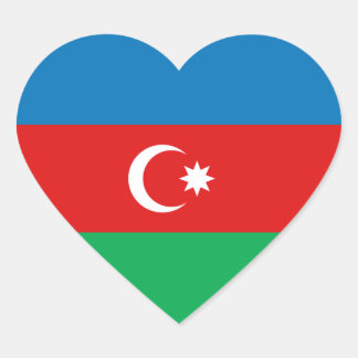 Azerbaijan Flag Heart Sticker