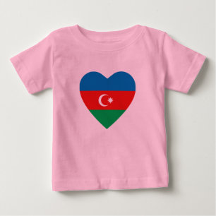Azerbaijan Flag Heart T-Shirt