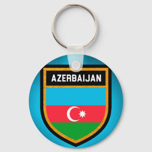 Azerbaijan Flag Keychain