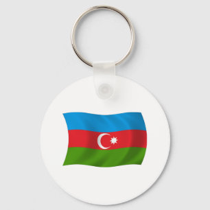 Azerbaijan Flag Keychain