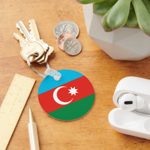 Azerbaijan flag keychain