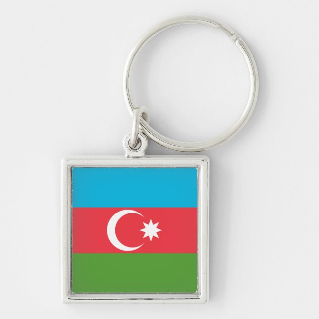 Azerbaijan Flag Keychain (Front)