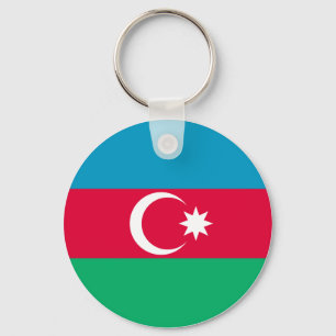 Azerbaijan Flag Keychain