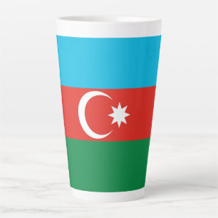 Azerbaijan flag latte mug