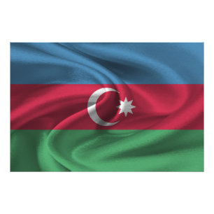 Azerbaijan Flag Photo Print