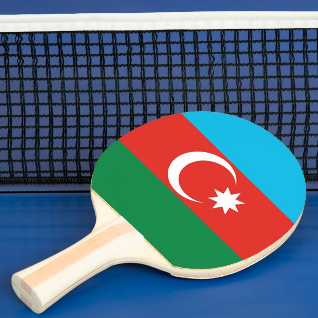 Azerbaijan flag ping pong paddle (Insitu)