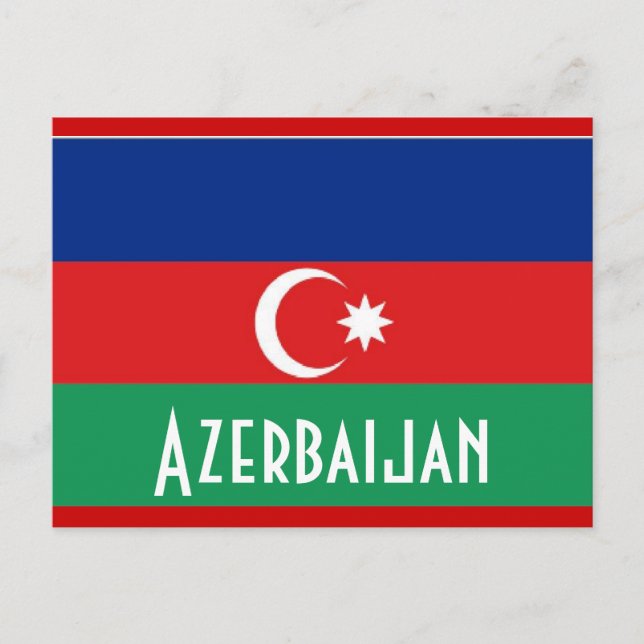 Azerbaijan flag postcard (Front)