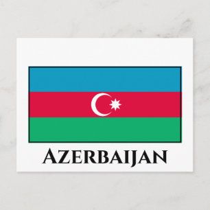 Azerbaijan Flag Postcard
