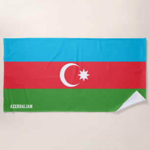 Azerbaijan Flag Splendid Patriotic Beach Towel