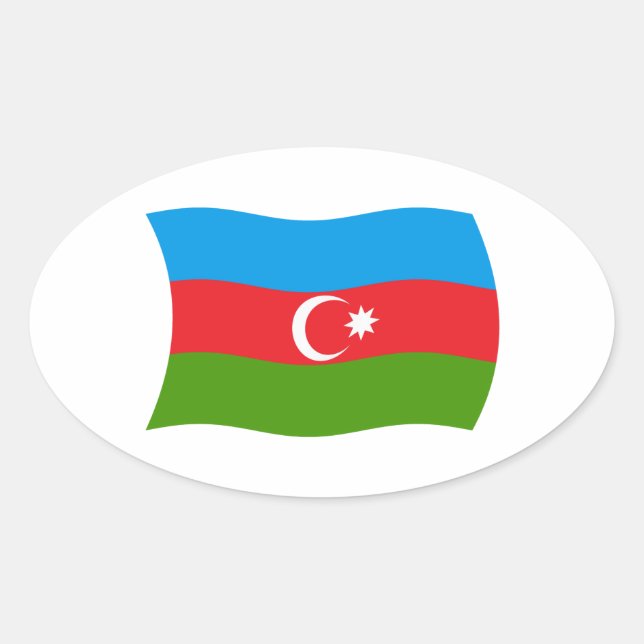 Azerbaijan Flag Sticker (Front)