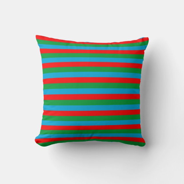 Azerbaijan flag stripes country symbol pattern red throw pillow (Front)