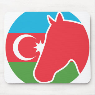 Azerbaijan Horse Azerbaijani National Animal Flag Mouse Pad