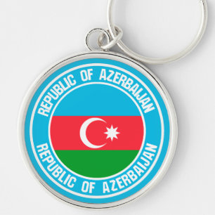 Azerbaijan Round Emblem Keychain