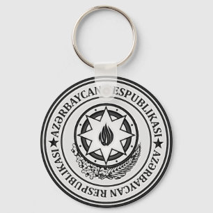 Azerbaijan  Round Emblem Keychain