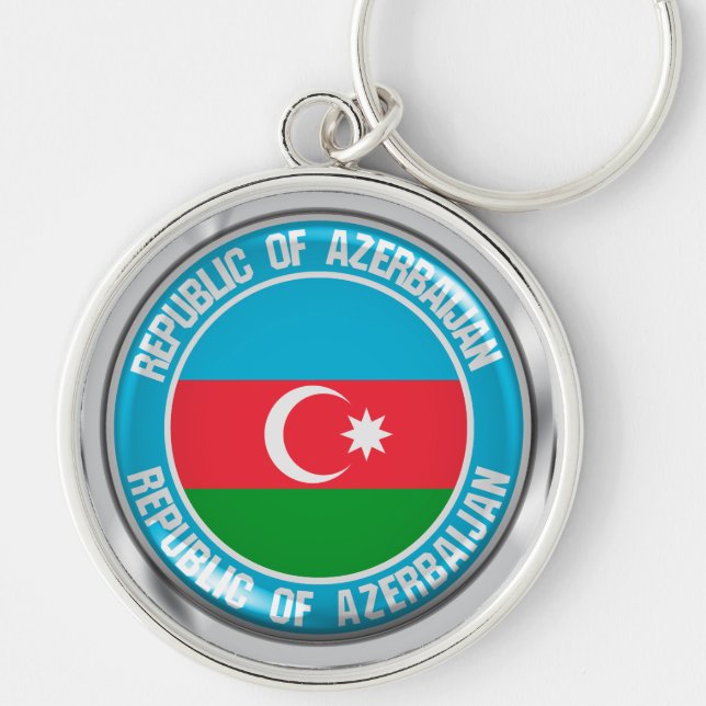 Azerbaijan Round Emblem Keychain (Front)