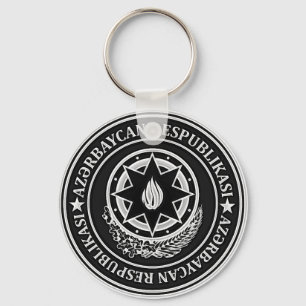 Azerbaijan  Round Emblem Keychain
