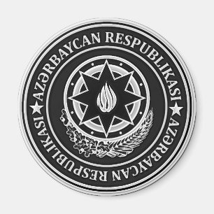 Azerbaijan  Round Emblem Magnet