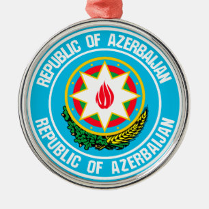 Azerbaijan Round Emblem Metal Ornament