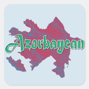 Azerbaijan Square Sticker