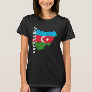 Azerbaijan Vintage Map Azerbaijani Roots Azerbaija T-Shirt