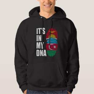 Azerbaijani And Kiribati Mix DNA Heritage Flag Hoodie