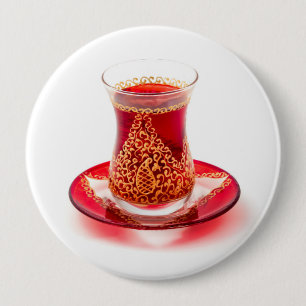 Azerbaijani tea 4 inch round button