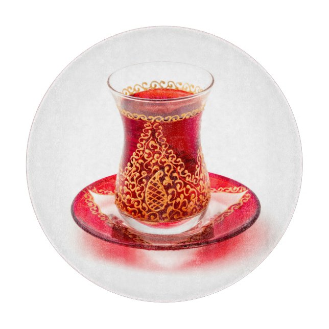 Azerbaijani tea cutting board (Front)