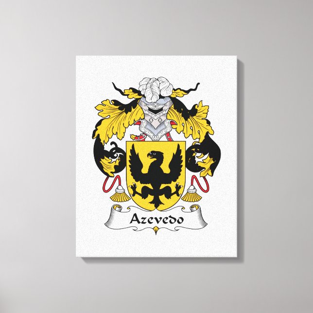Azevedo Family Crest Canvas Print (Front)