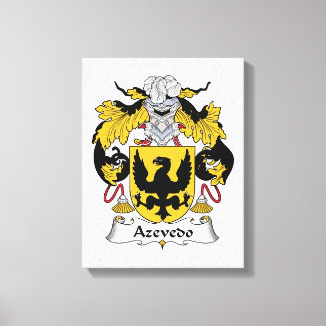 Azevedo Family Crest Canvas Print (Front)