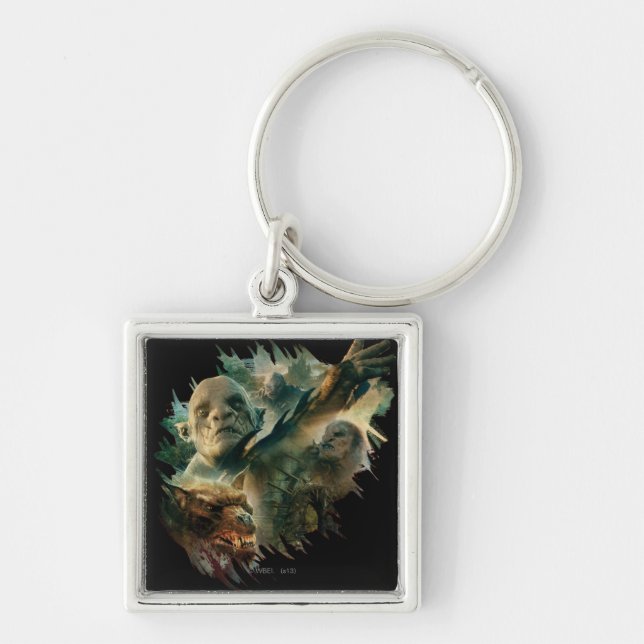 Azog, Narzug, and Bolg Graphic Keychain (Front)