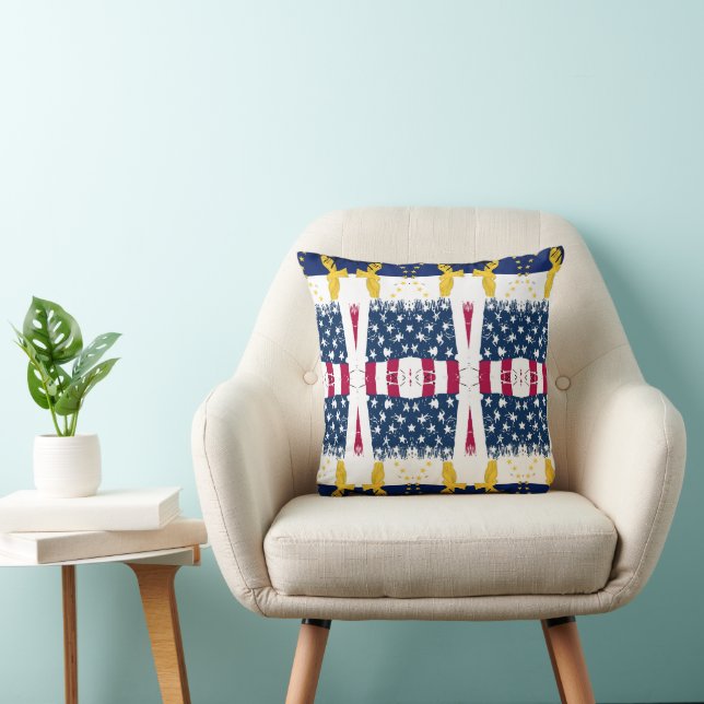 Azorean American Throw Pillow (Chair)