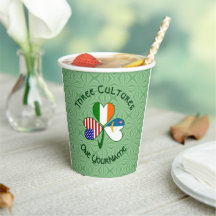 Azorean Irish American Shamrock Flag