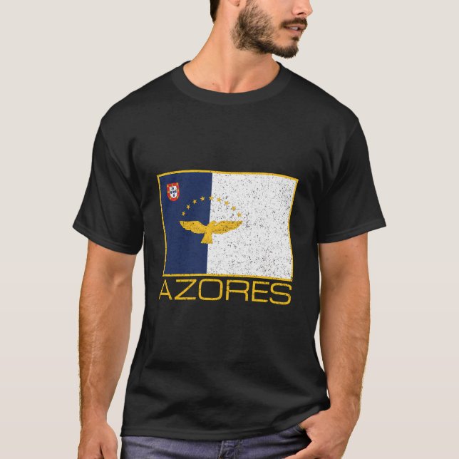 Azores Flag Macaronesia Azorean Pride T-Shirt (Front)