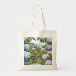 Azores Hydrangea Island Landscape Tote Bag