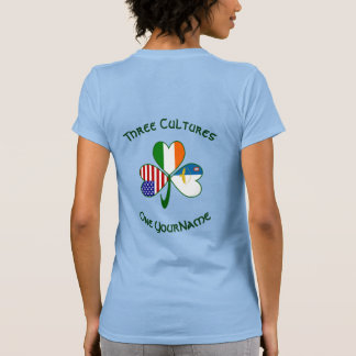 Azores Ireland USA Shamrock Flag Personalize Women T-Shirt