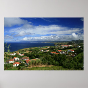 Azores islands landscape poster