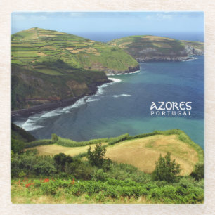 Azores Islands photo, Portugal Glass Coaster