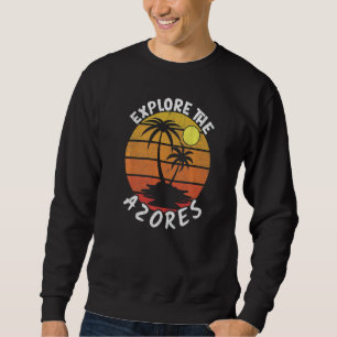 Azores Portugal Island Retro Beach Vintage Sunset Sweatshirt